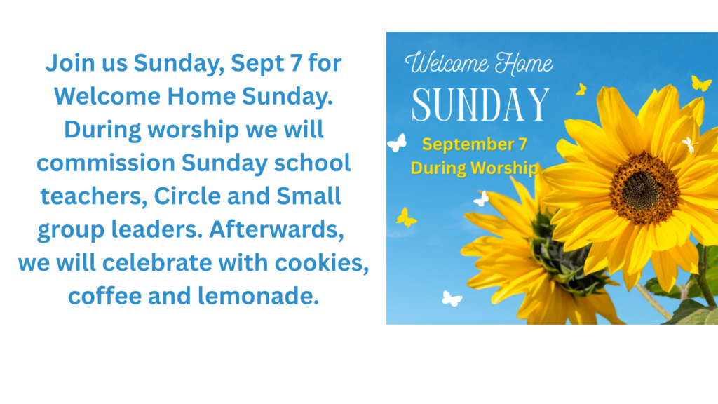 Welcome Home Sunday